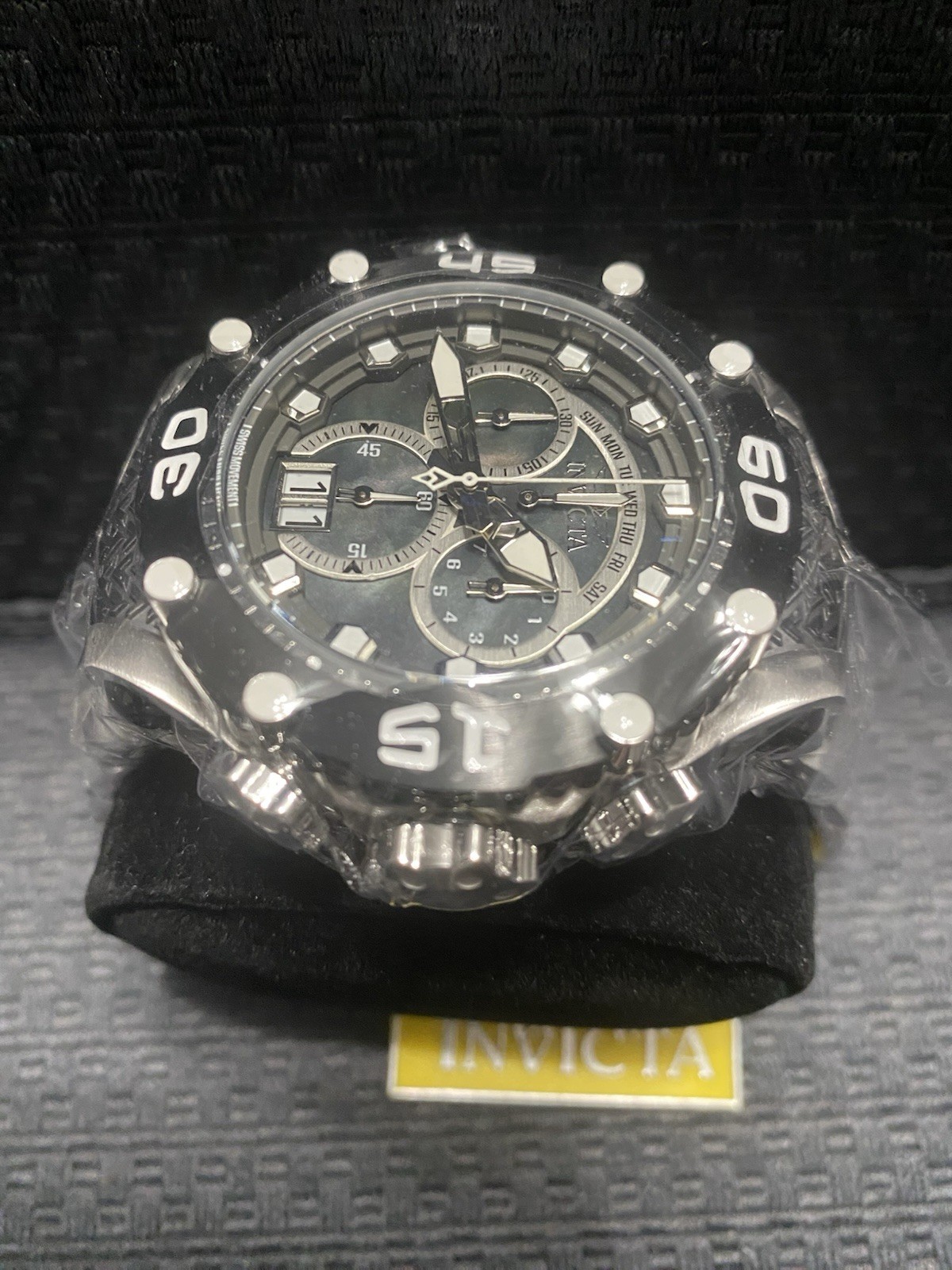 Invicta 48.5mm Subaqua Noma Vlll Swiss Quartz, Black Mop Dial Watch, Model#47291