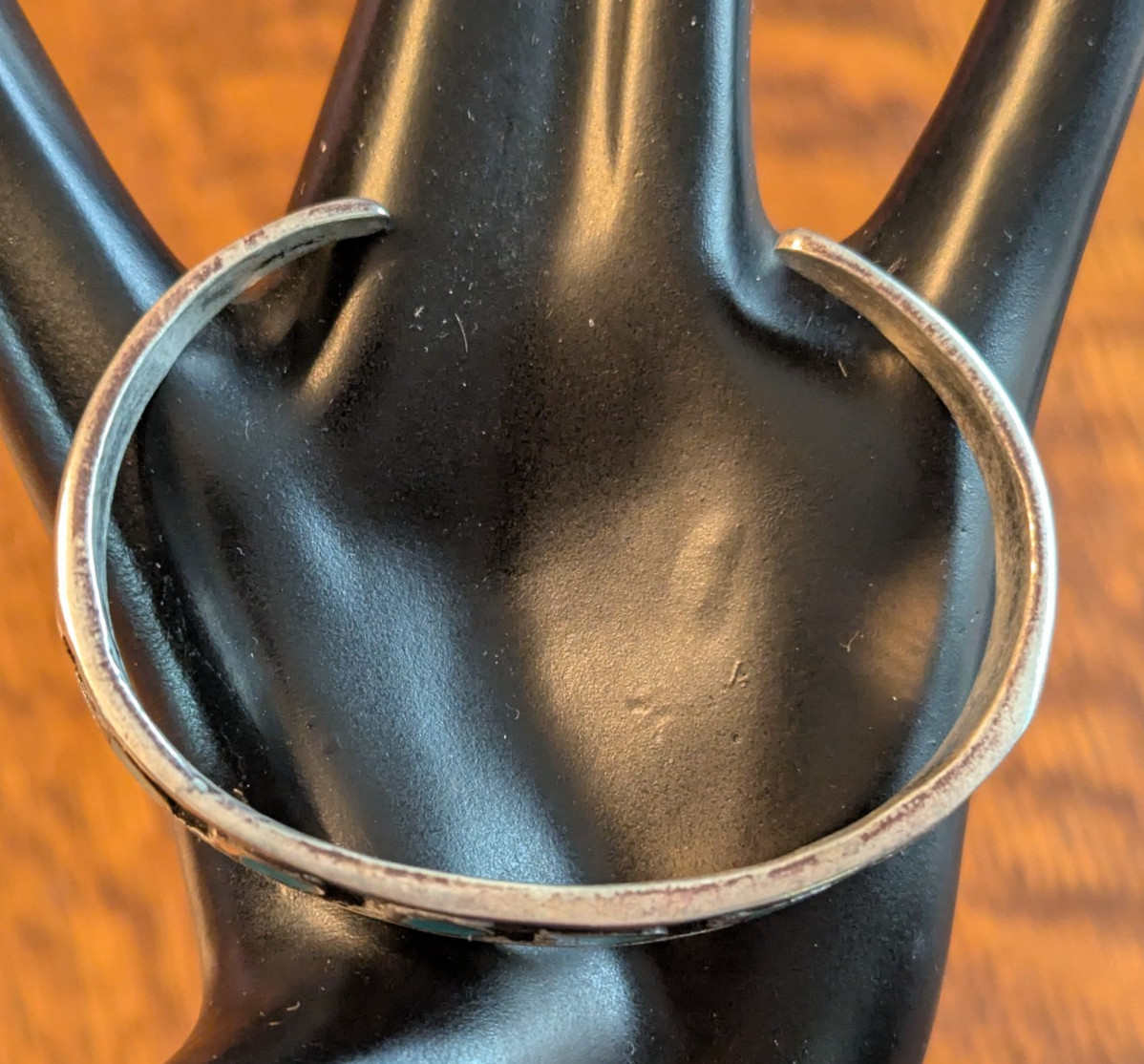 Vintage Sterling and Turquoise Bear Claw Native American Bracelet 18g