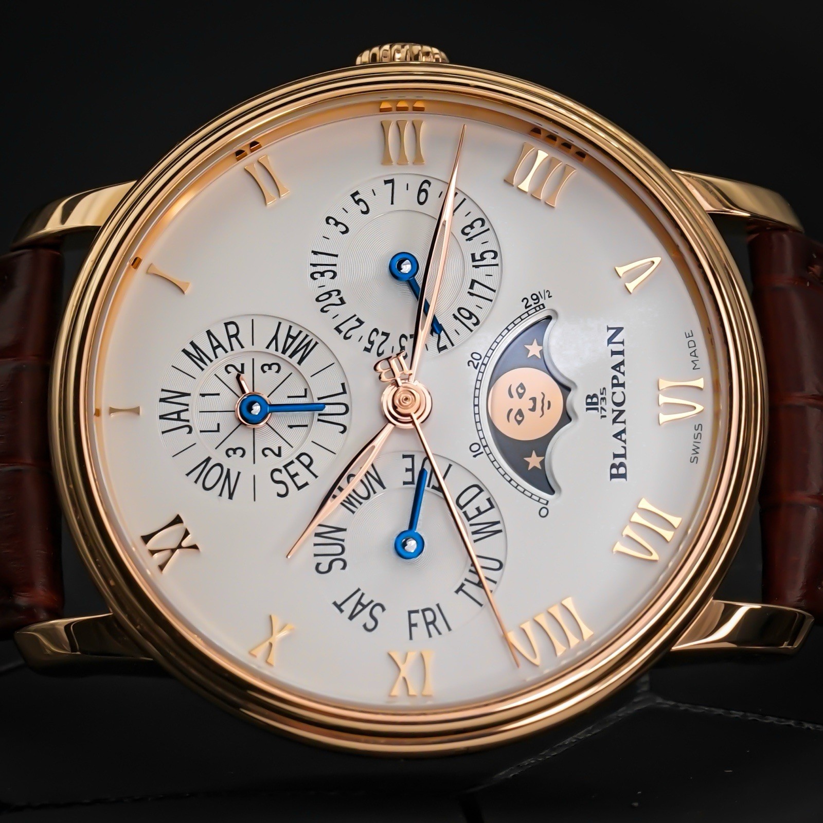 Blancpain Villeret Quantieme Perpetual 40 Mm 18k Rose Gold Full Set 2021 RARE