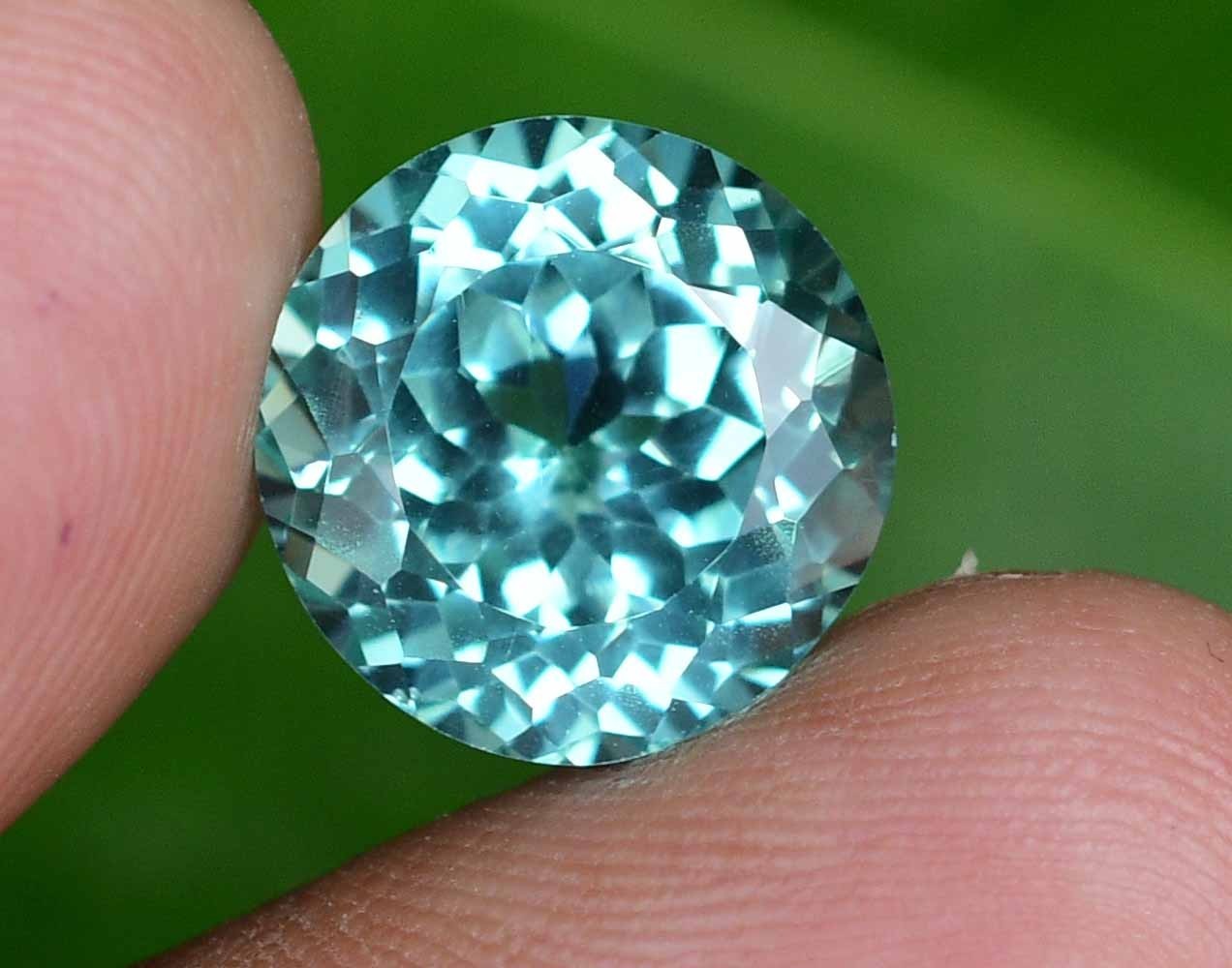 Natural Serendibite 9.00 Ct Green Bluish Unheated Certified Round Loose Gemstone