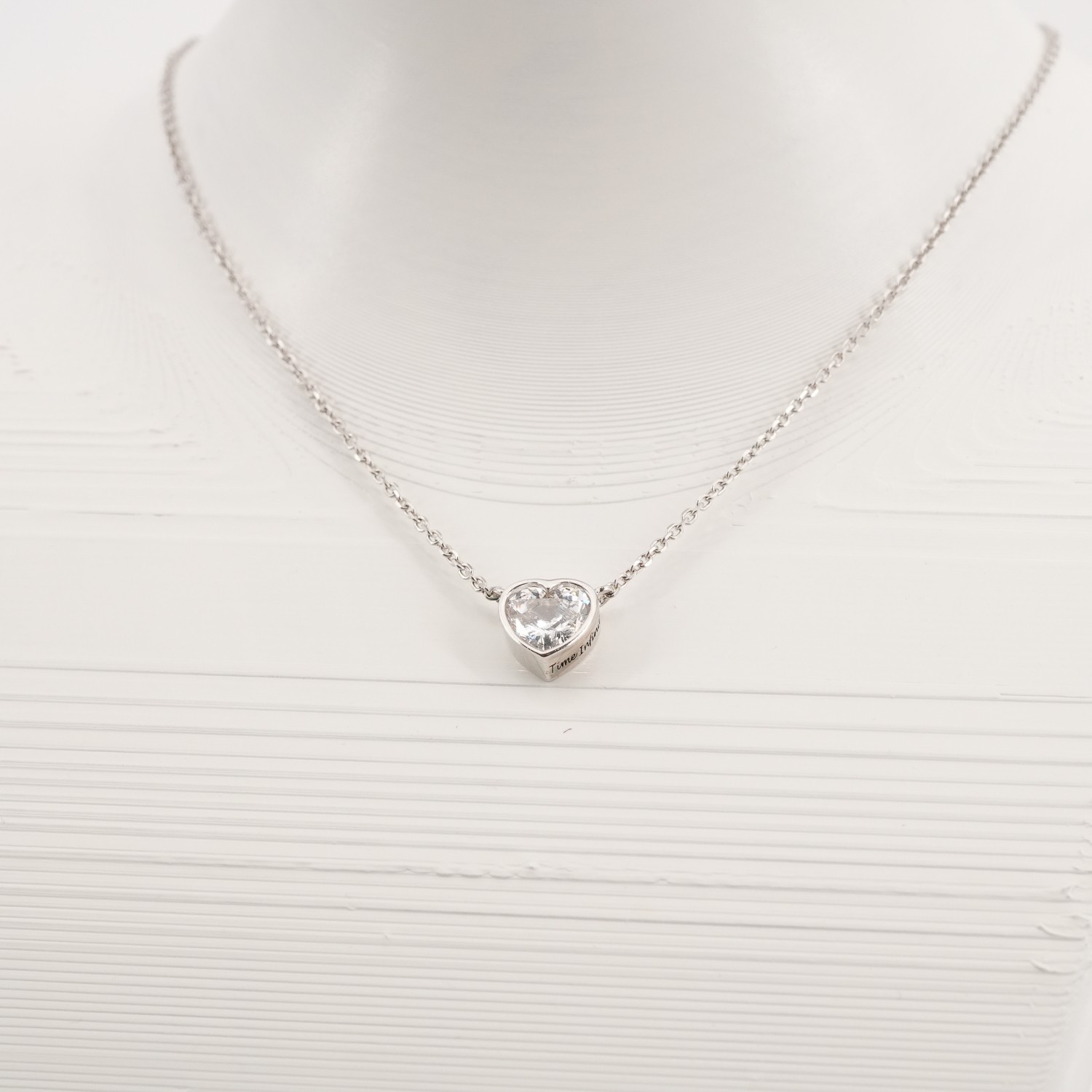 3.75g Vintage 925 Sterling Silver Crystal & CZ Slide Pendant Necklace 16in China
