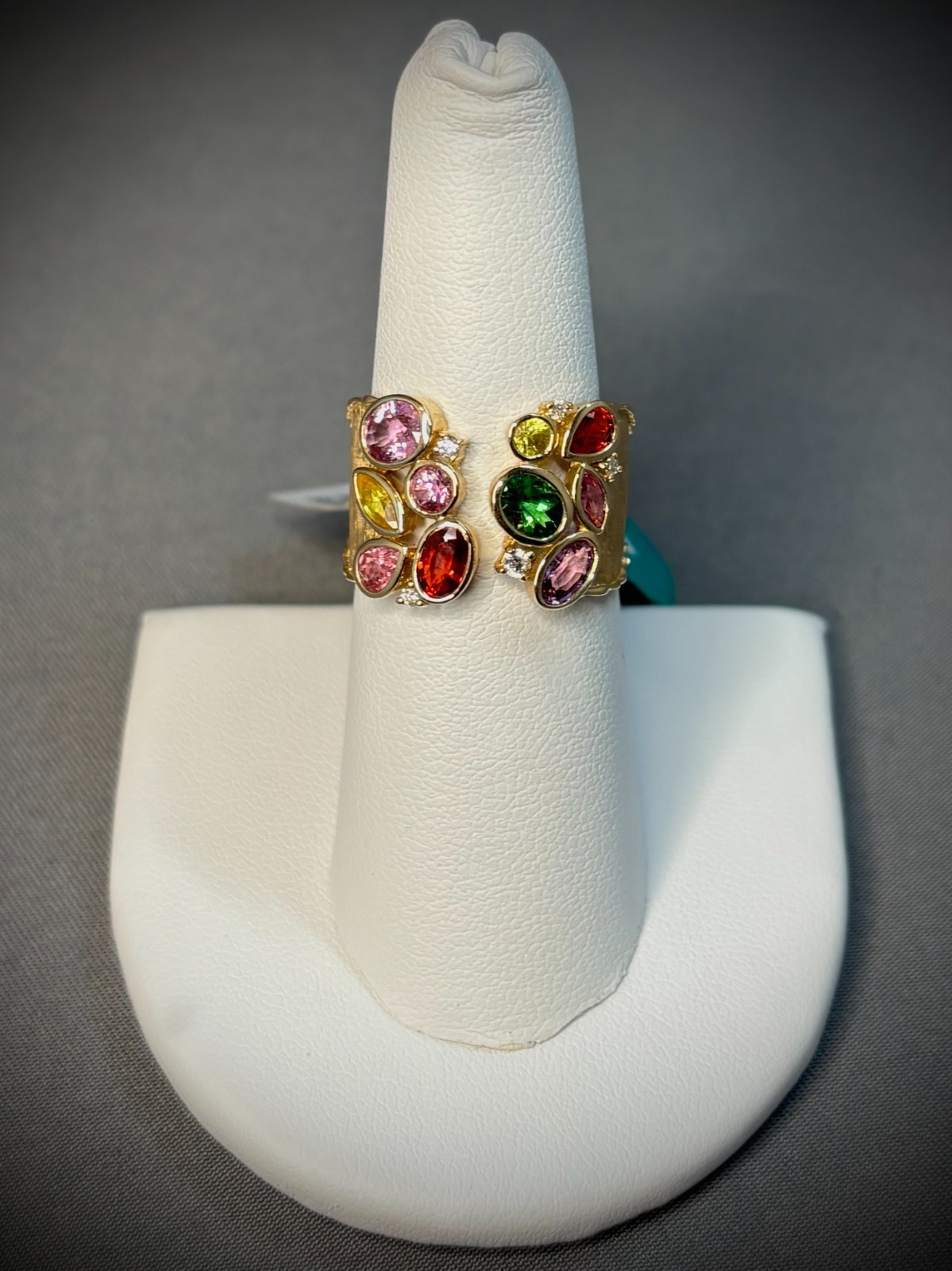 Effy 14K Rose Gold Morganite Diamond Ring 1.15CT Morganite .38CTW Diamond SIZE 7
