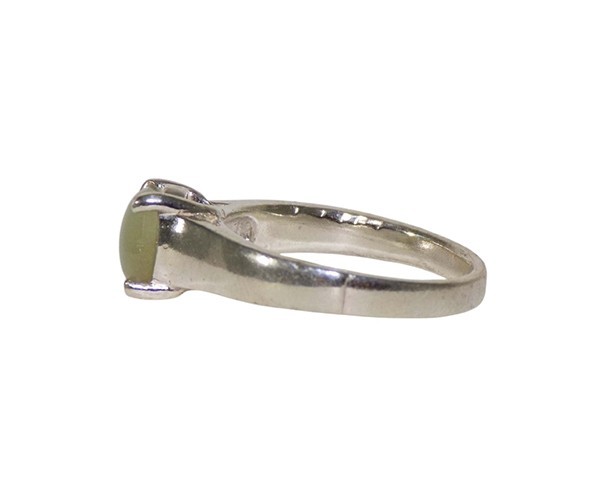 19thC Antique 1¼ct Chrysoberyl Cat’sEye+Silver Ring: Ancient Rome Evil Eye Guard