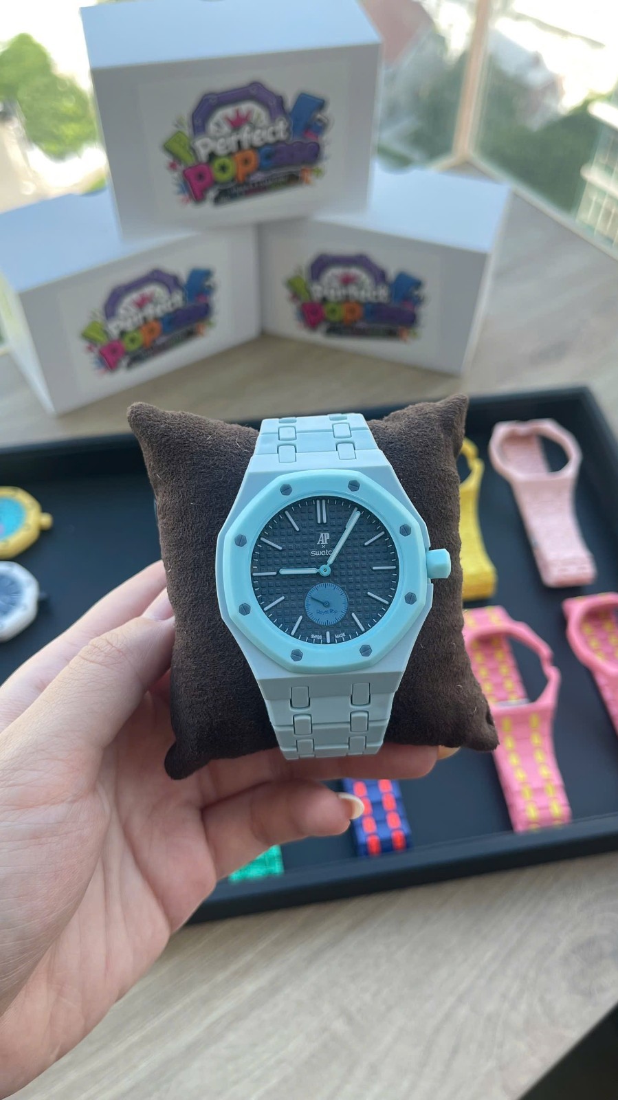 Luxury Custom Perfect Case/Band for AP X Swatch Royal Pop FULL CERAMIC SHIP NOW
