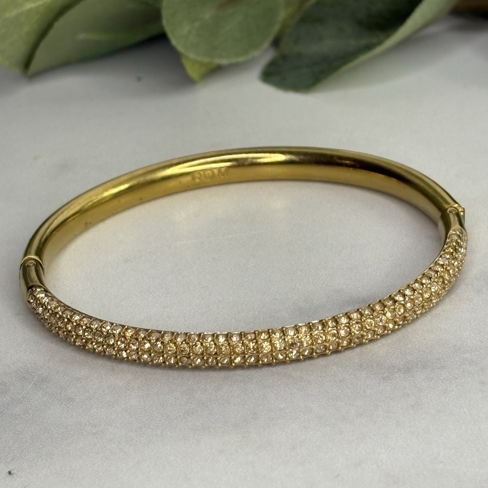 Swarovski Sublima Gold-Tone Pavé Bangle Bracelet