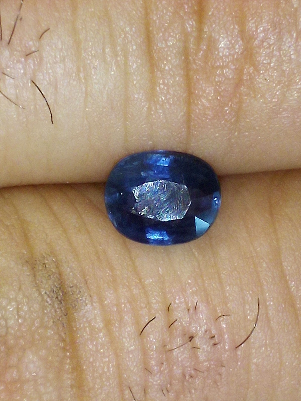 Blue Sapphire 1.36ct Madagascar Oval cut VS clarity deep saturation of color