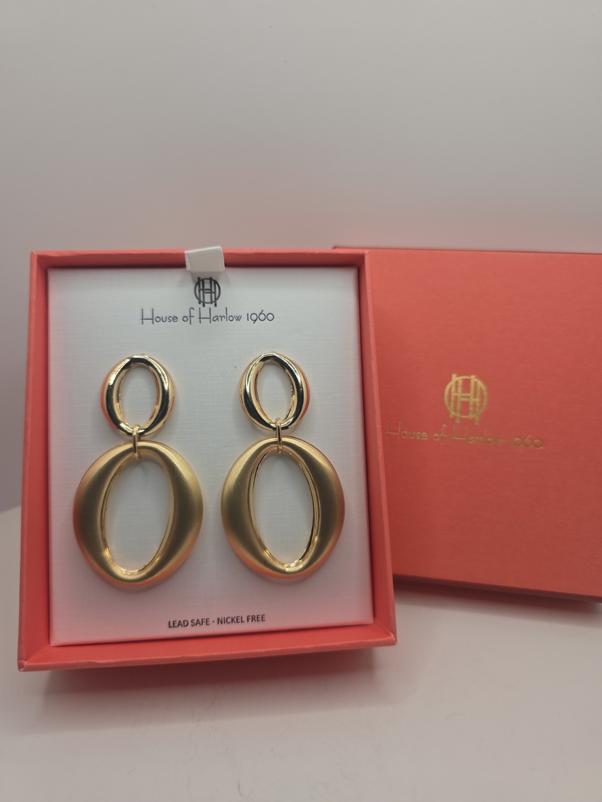 House of Harlow 1960 Statement Earrings 2-1/2″ Bohemian Gift Box NEW