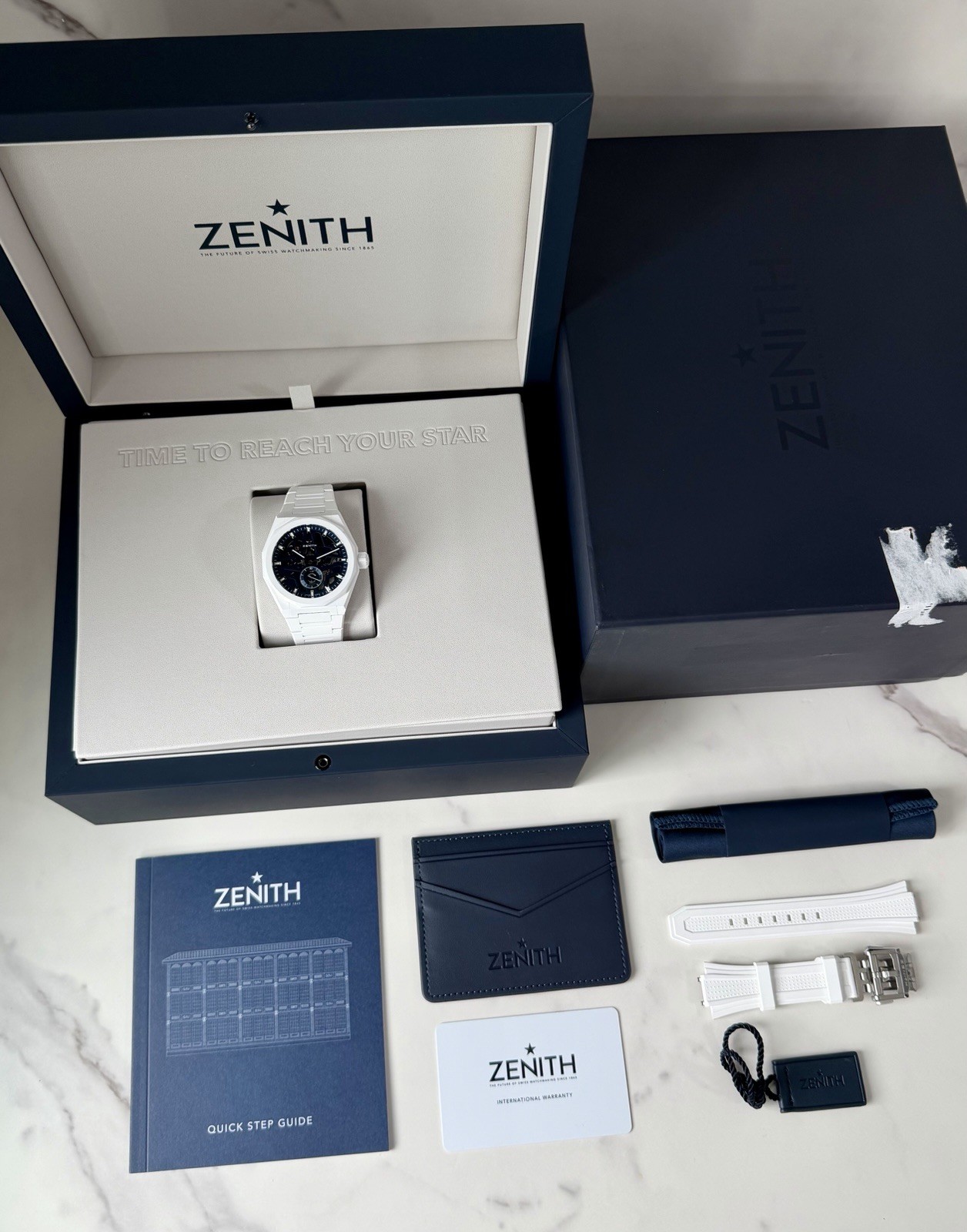 Zenith Defy Skyline Skeleton White Ceramic 2026 Full Set 49.9301.3620/79.I001