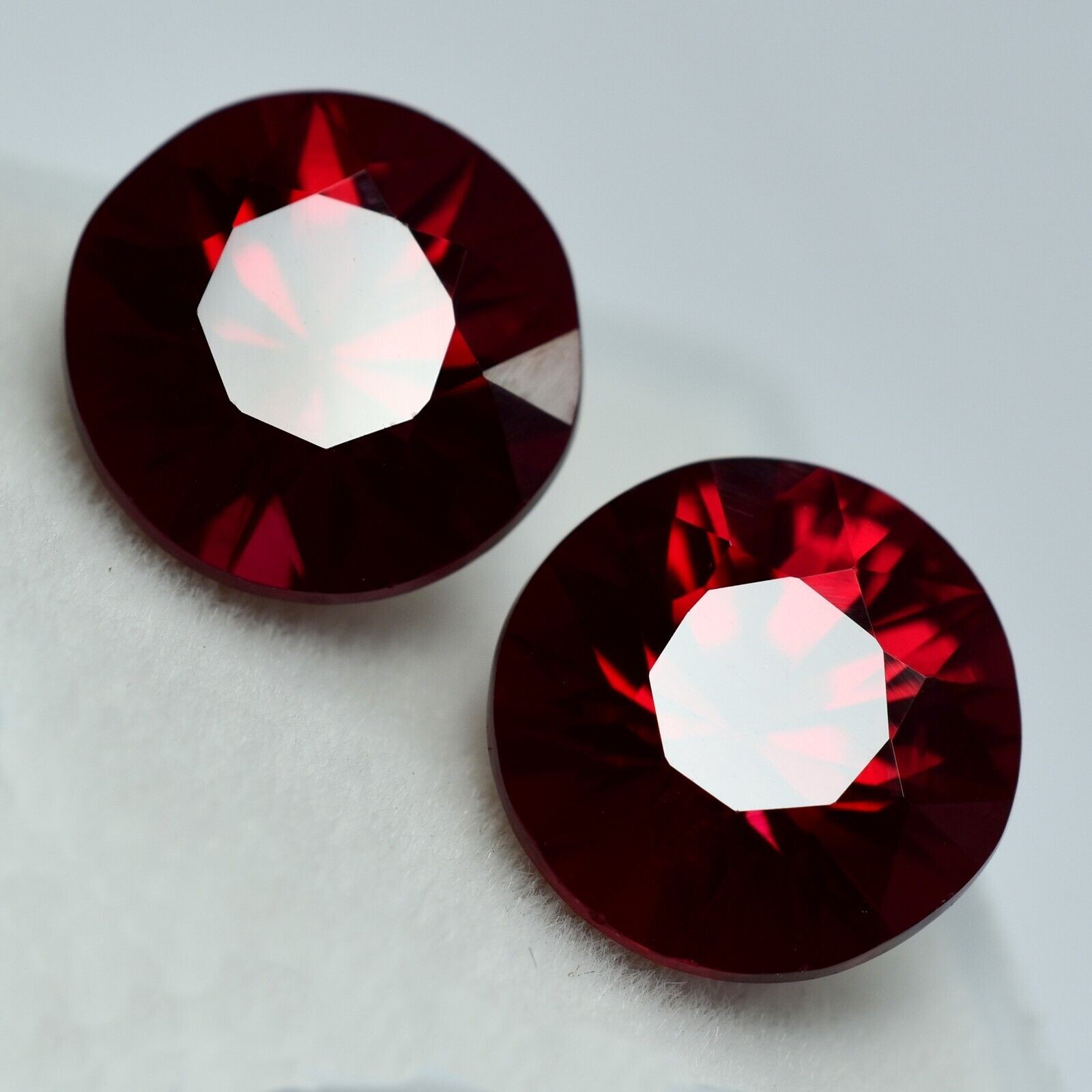 16 Ct AA++ NATURAL Red RUBY Round Fine Cutting CERTIFIED Loose Gemstone RingSize