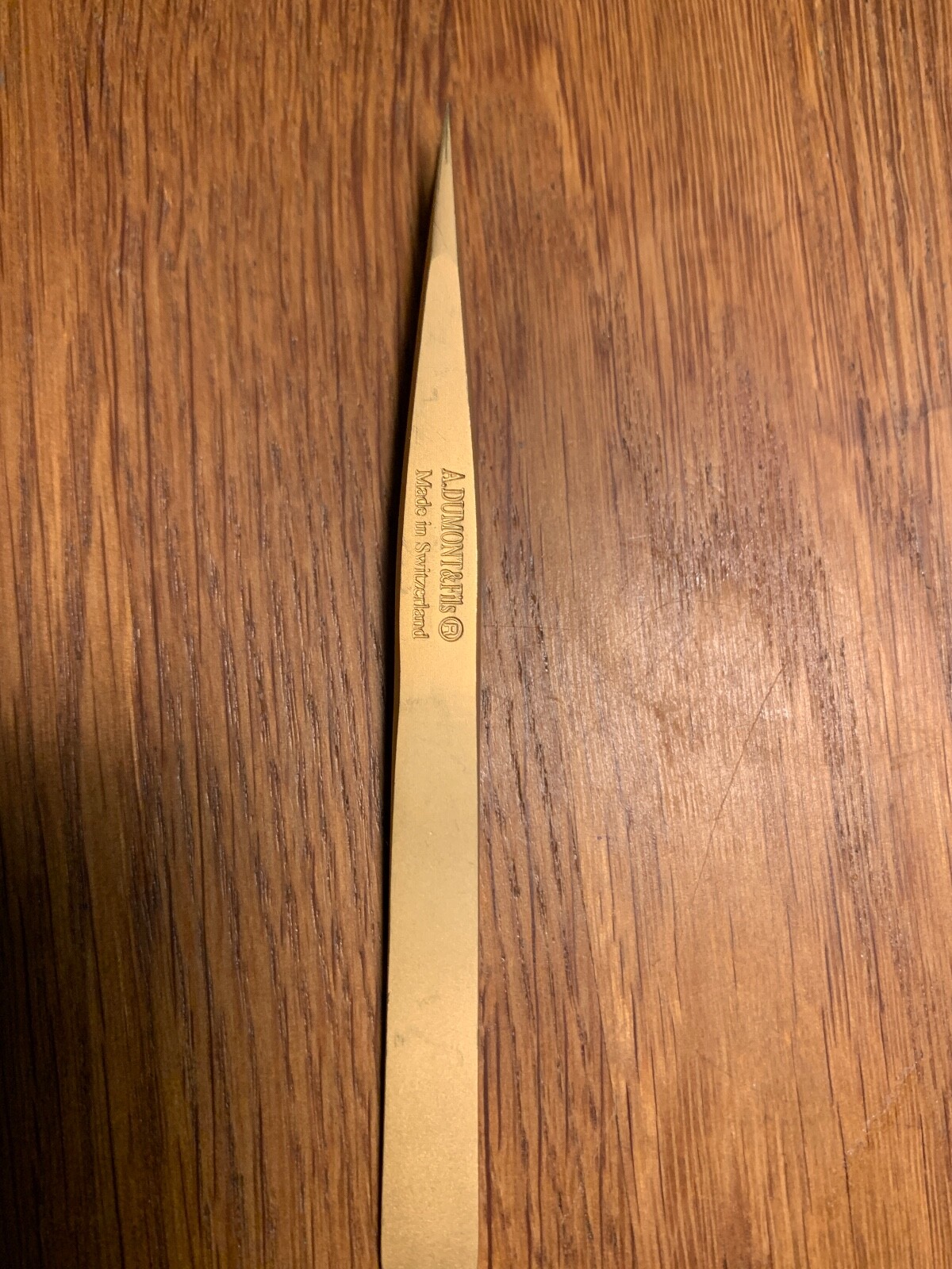 DUMONT 5306-1AM-PS BRASS TWEEZERS N°1 FOR WATCHMAKERS MATT FINISH