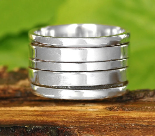 925 Sterling Silver Spinner Ring Band Ring Wedding Ring Handmade Ring All Size