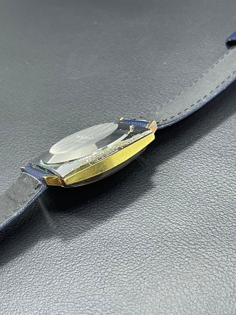 YEMA Paris Square Watch Blue Dial Manual Wind Used