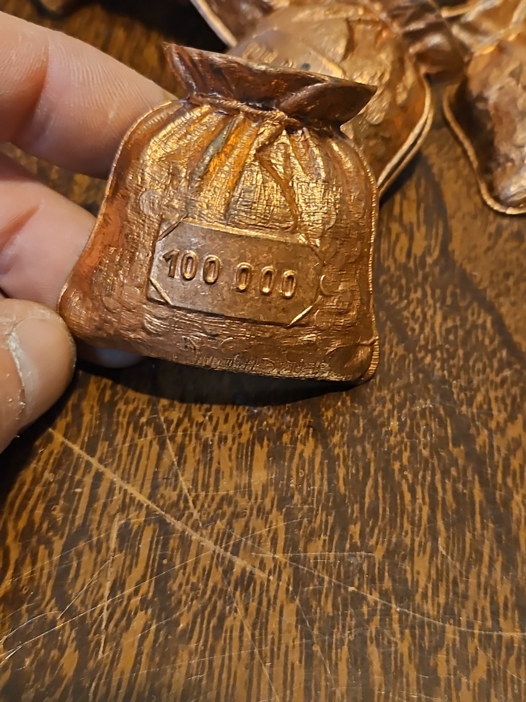 Lot Of 20 Bank Money Bags France Vintage 60s Brass Stampings Findings Jewelry