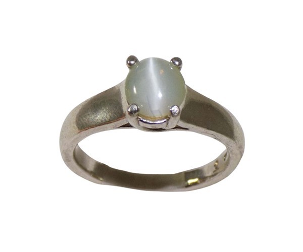 19thC Antique 1¼ct Chrysoberyl Cat’sEye+Silver Ring: Ancient Rome Evil Eye Guard