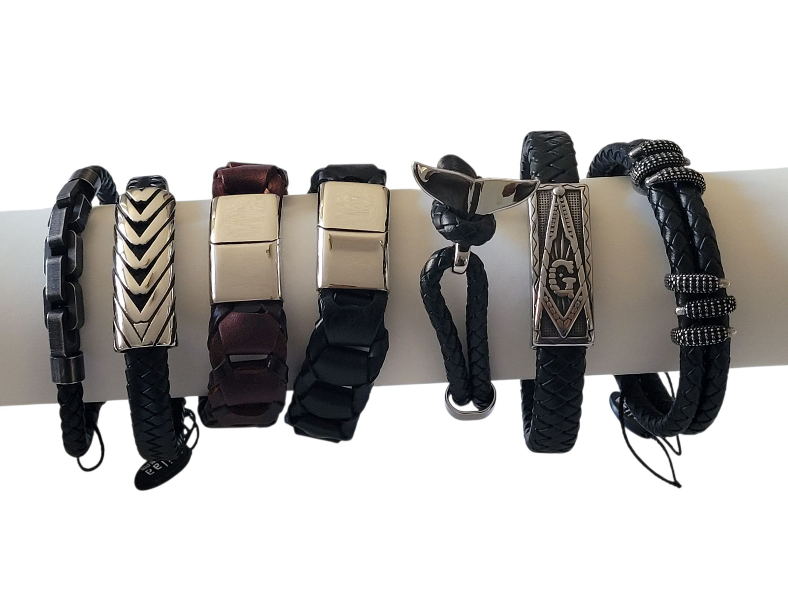 Genuine Leather Bracelet With Magnetic Clasp Leather Braided Bracelet