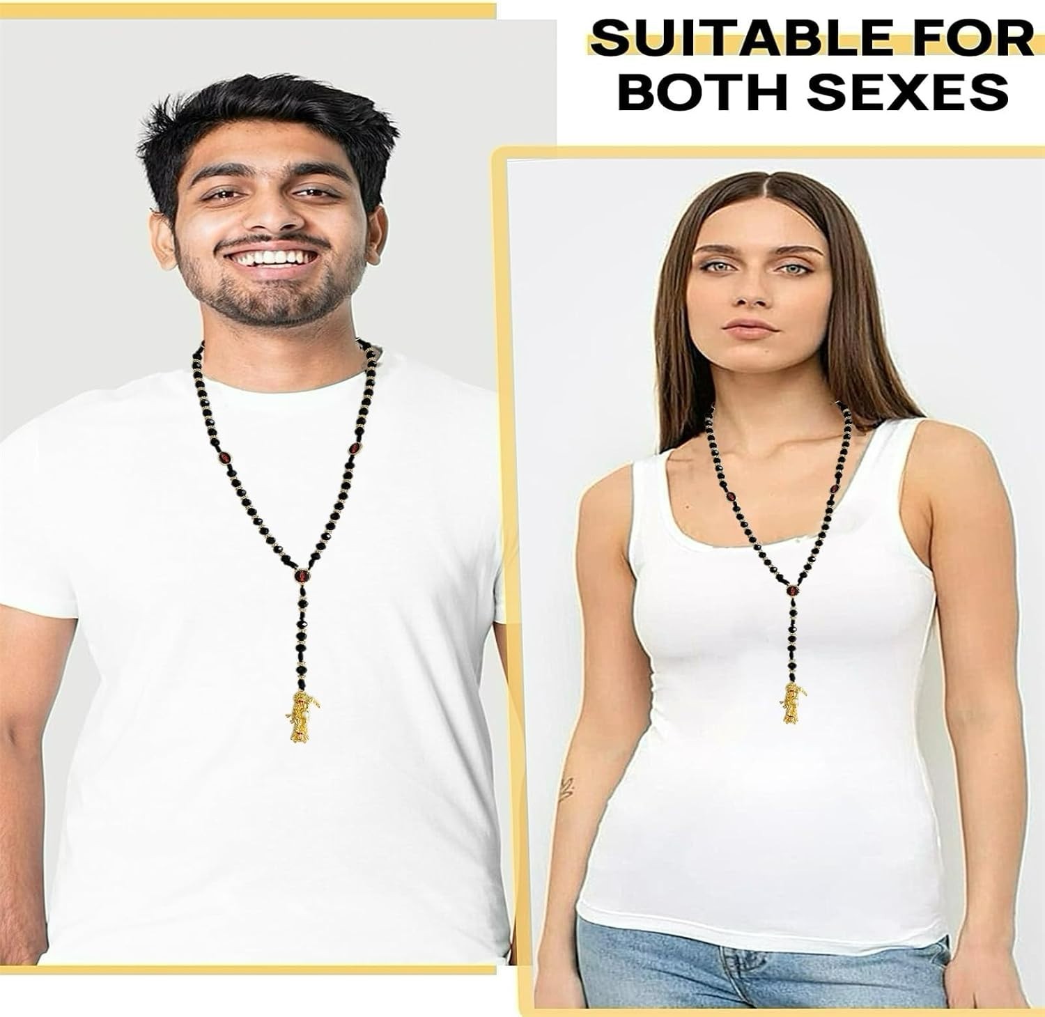 Lightweight Crystal Rosary Necklace – Beautifully Crafted for Prayer and Style