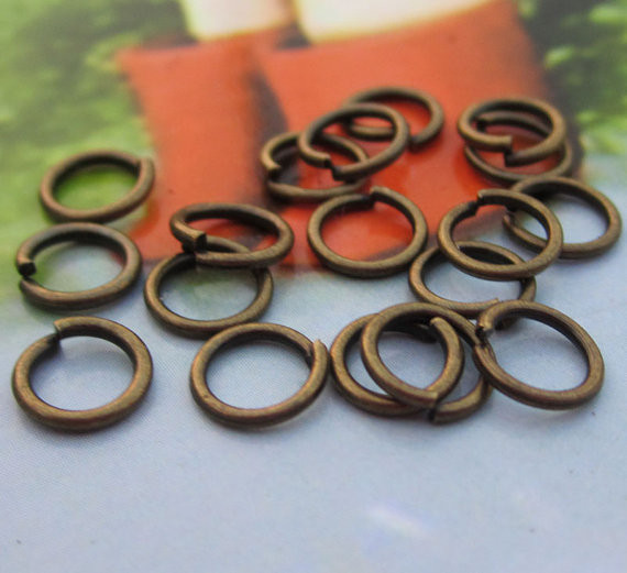 Jump Rings Plated Gold Silver Bronze Black Open Split Double or Oval 3MM-10MM OD