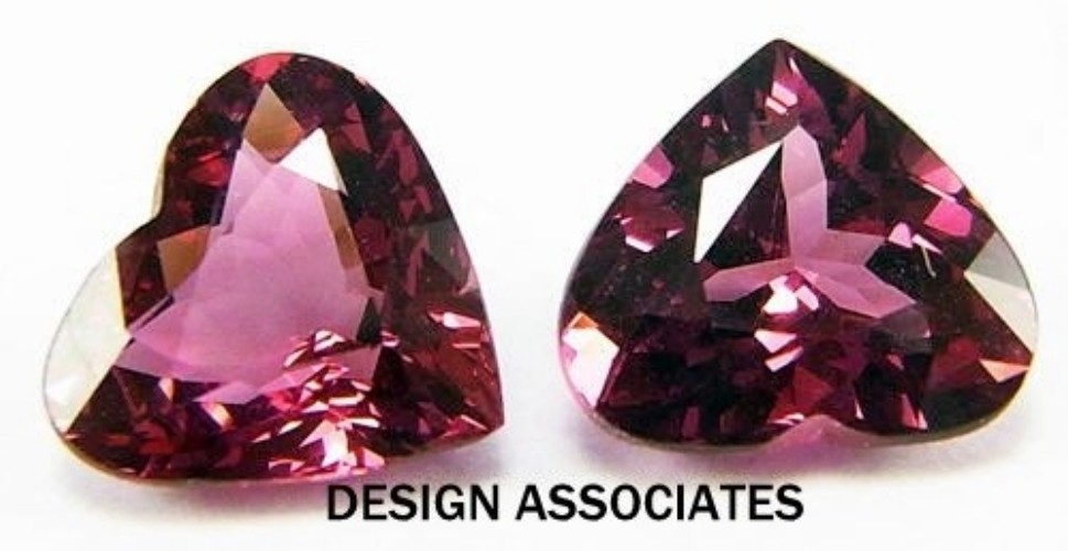 RHODOLITE GARNET 7 MM HEART CUT BEAUTIFUL COLOR
