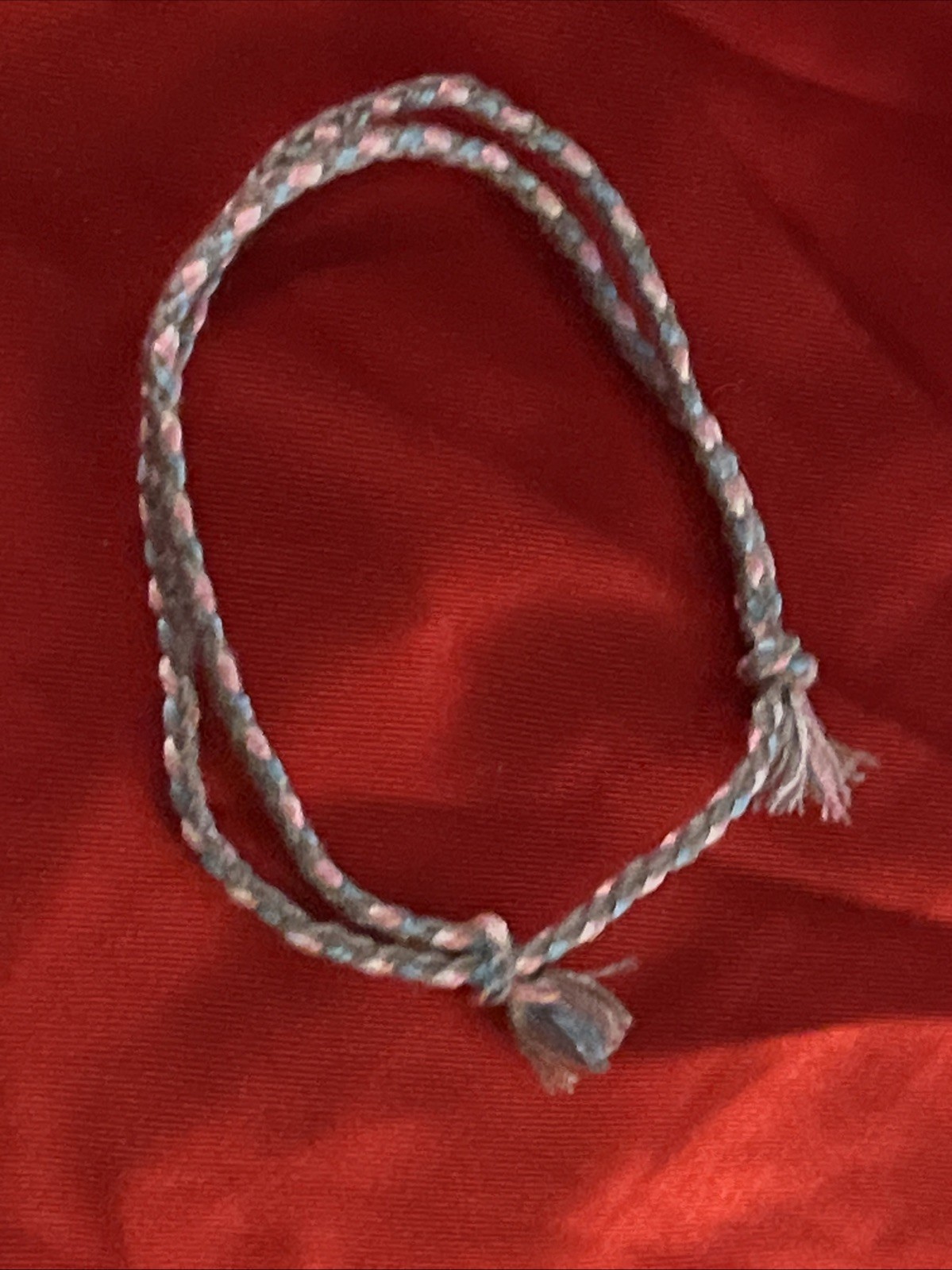 NEW BOHO BRAIDED THREAD FRIENDSHIP BRACELET ADJUSTABLE SKY BLUE GRAY PINK WHITE