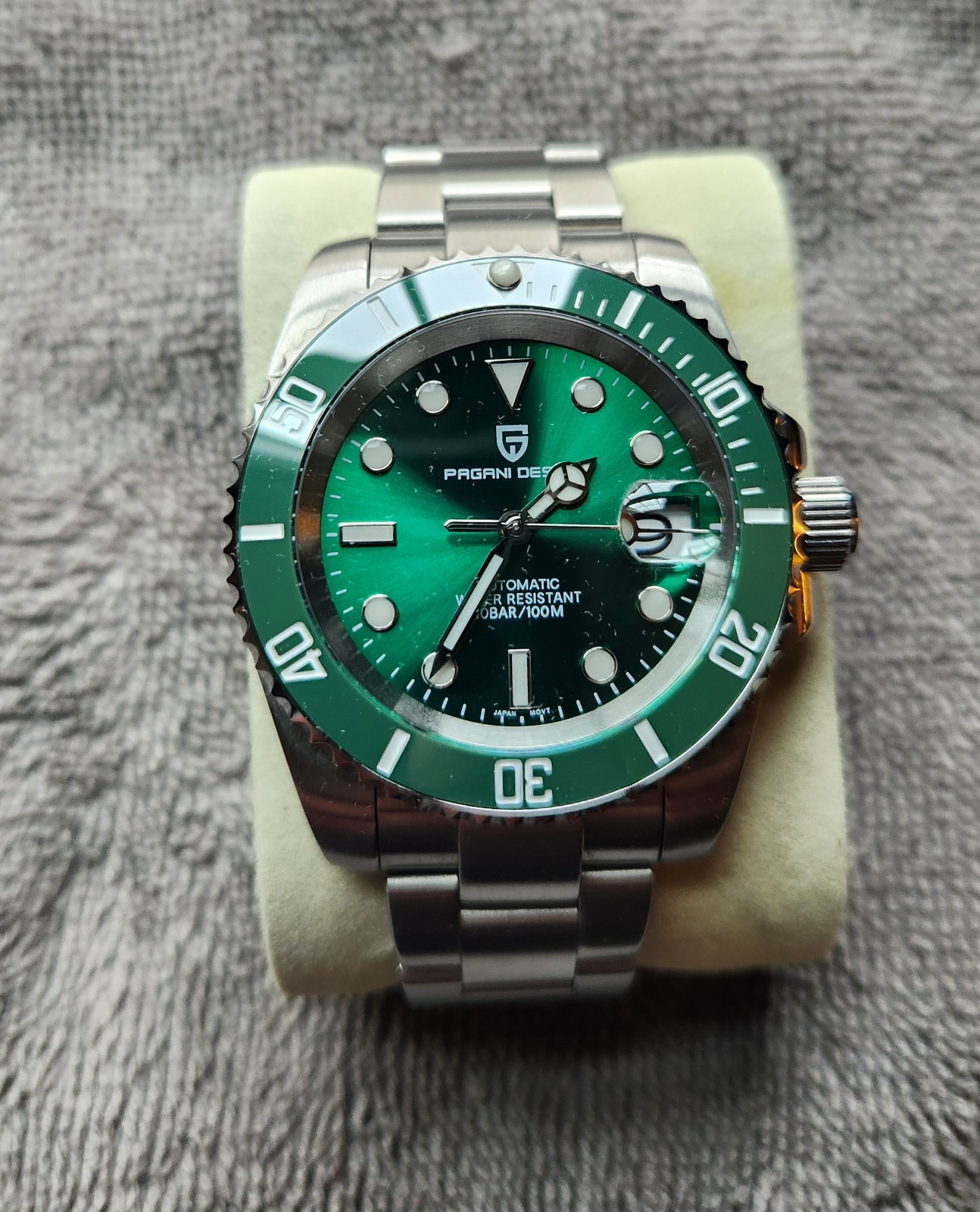 PAGANI DESIGN PD-1661 Green/Green 40mm Automatic Watch Hulk
