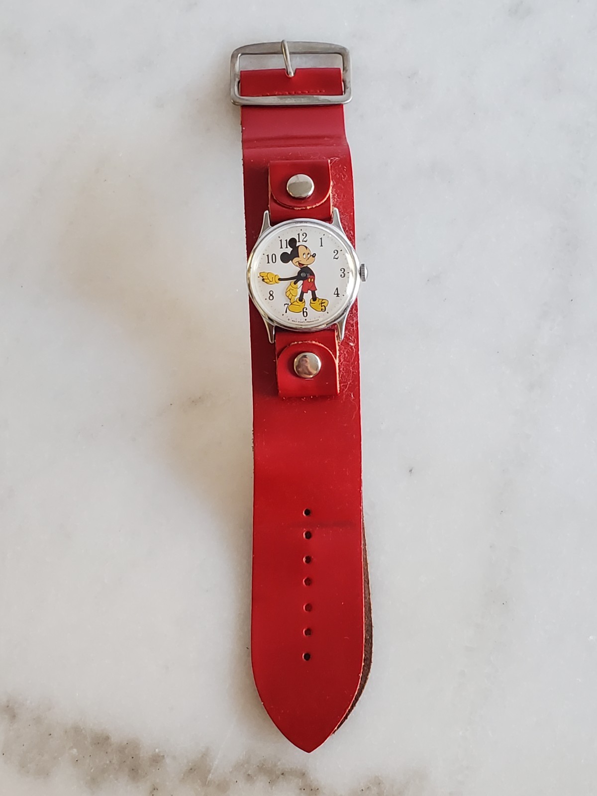 Vintage Mickey Mouse Watch Ingersoll Timex Disney Mechanical WORKS GREAT
