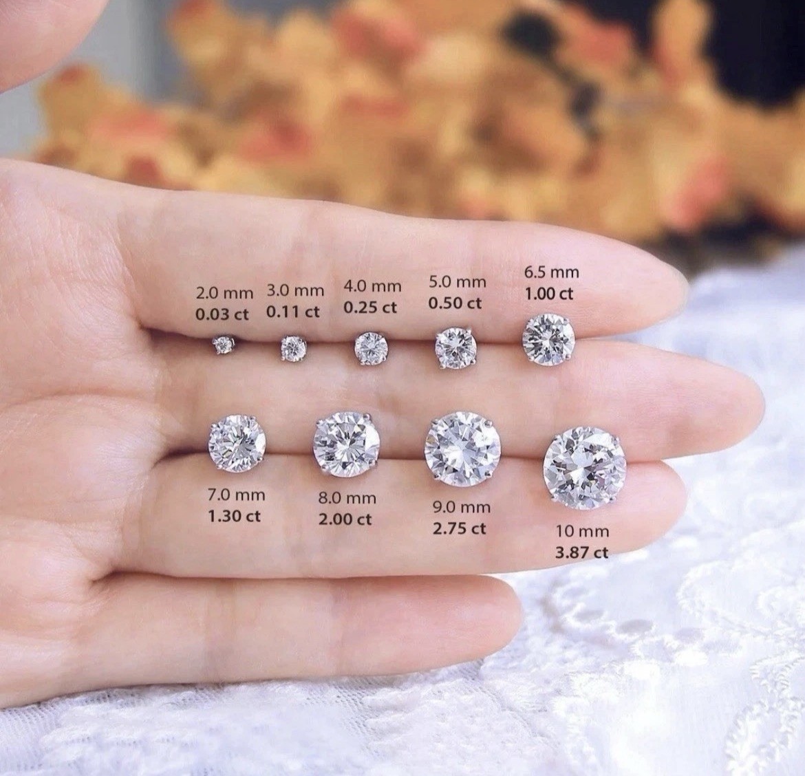 GRA Certified 2.0ctw Round Cut Diamond Stud Earrings in Silver, 6.5mm unisex