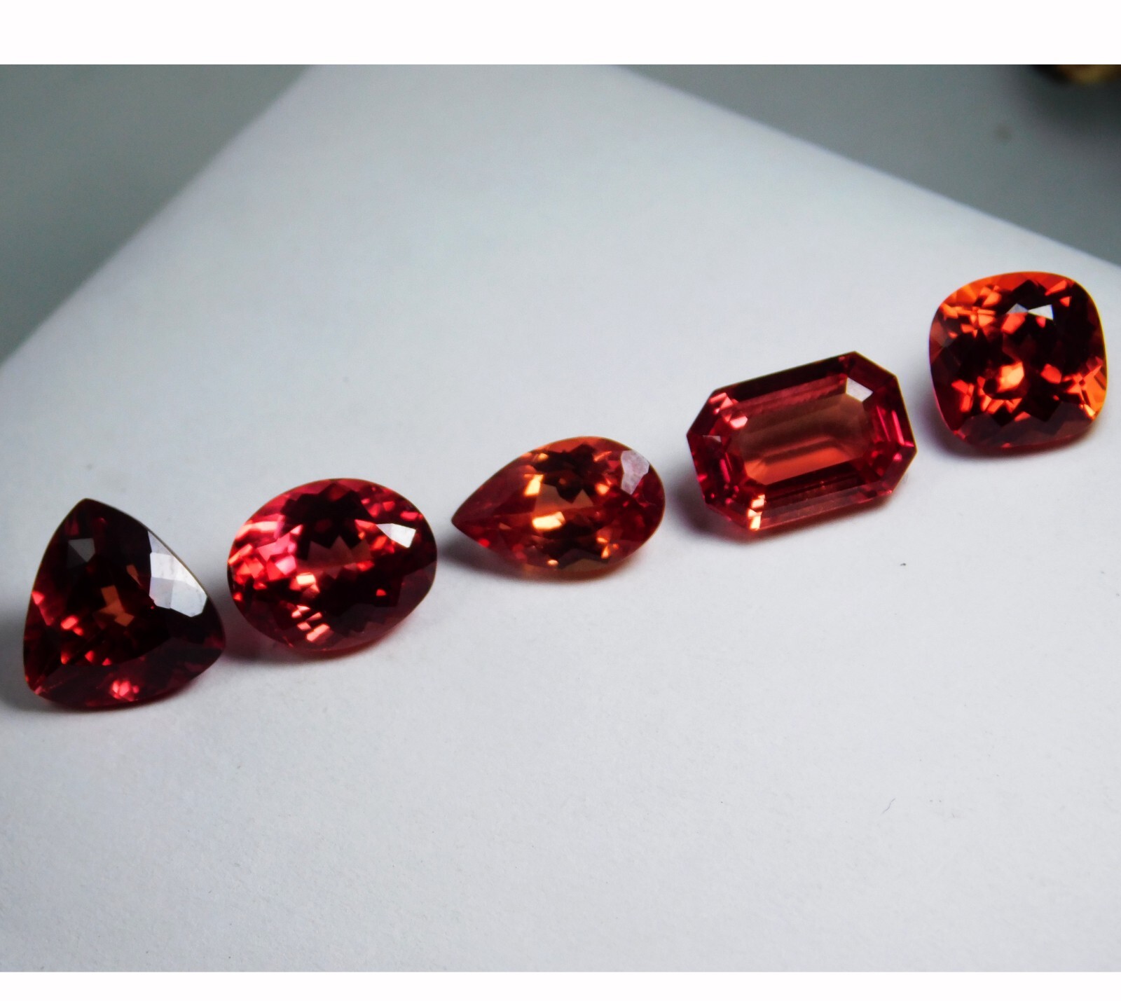 Natural Orange Pink Padparadscha Sapphire 31.50 Ct Certified Mixed Gemstone Lot