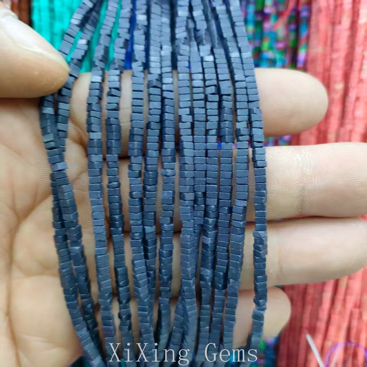 1x2mm Navy Blue Turquoise Flat Square Disc Spacer Beads for Jewelry Making DIY