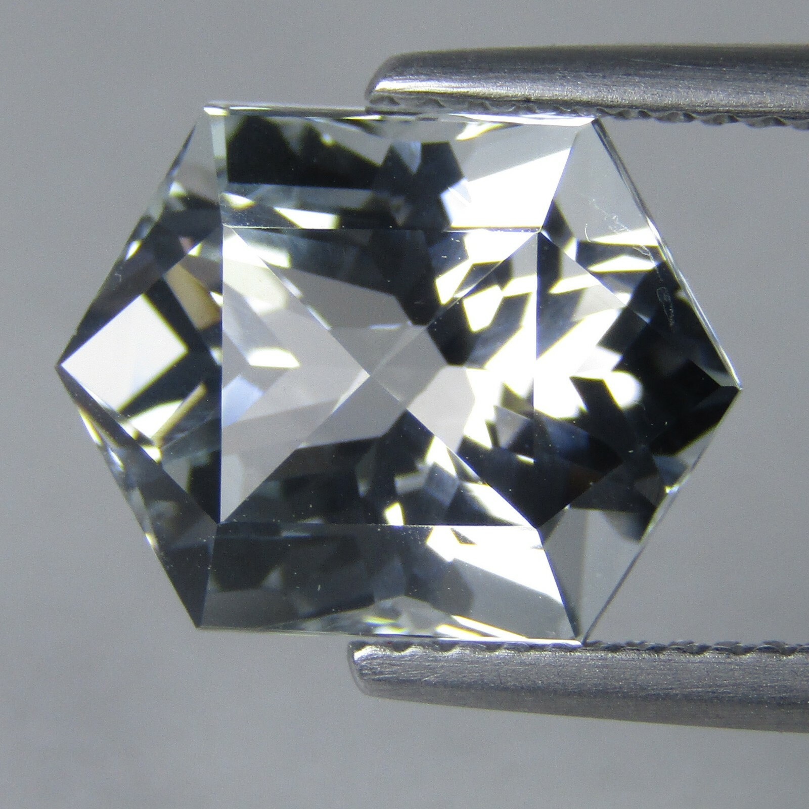 7.16Cts Stunning Natural 100% White Topaz Fancy Checker Cut Loose Gem Ref VDO