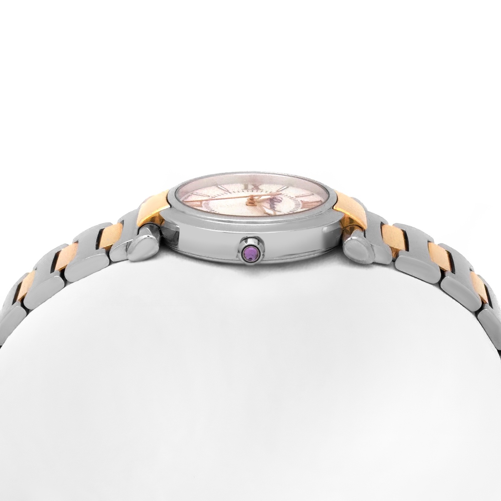 Chopard Imperiale 28mm White MOP Dial Quartz Two Tone Rose Gold Band
