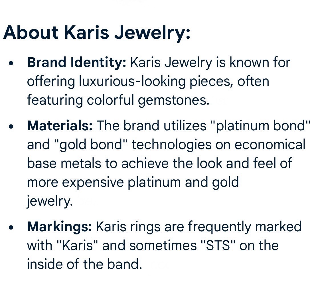 KARIS STS Ring Lot Assorted Gemstones 6 Rings Gold Bond & Platinum Bond STUNNING