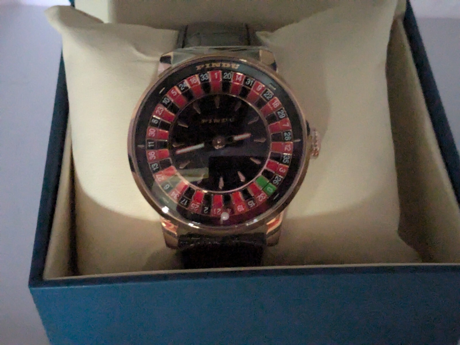 2024 PINDU Luxury Men’s Automatic Watch 5ATM Casino Tourbillon Rotating Roulette