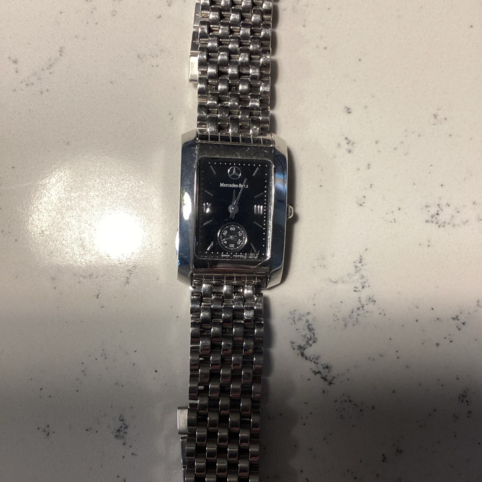 Mercedes-Benz women’s Wristwatch Silver Stainless Steel with new battery
