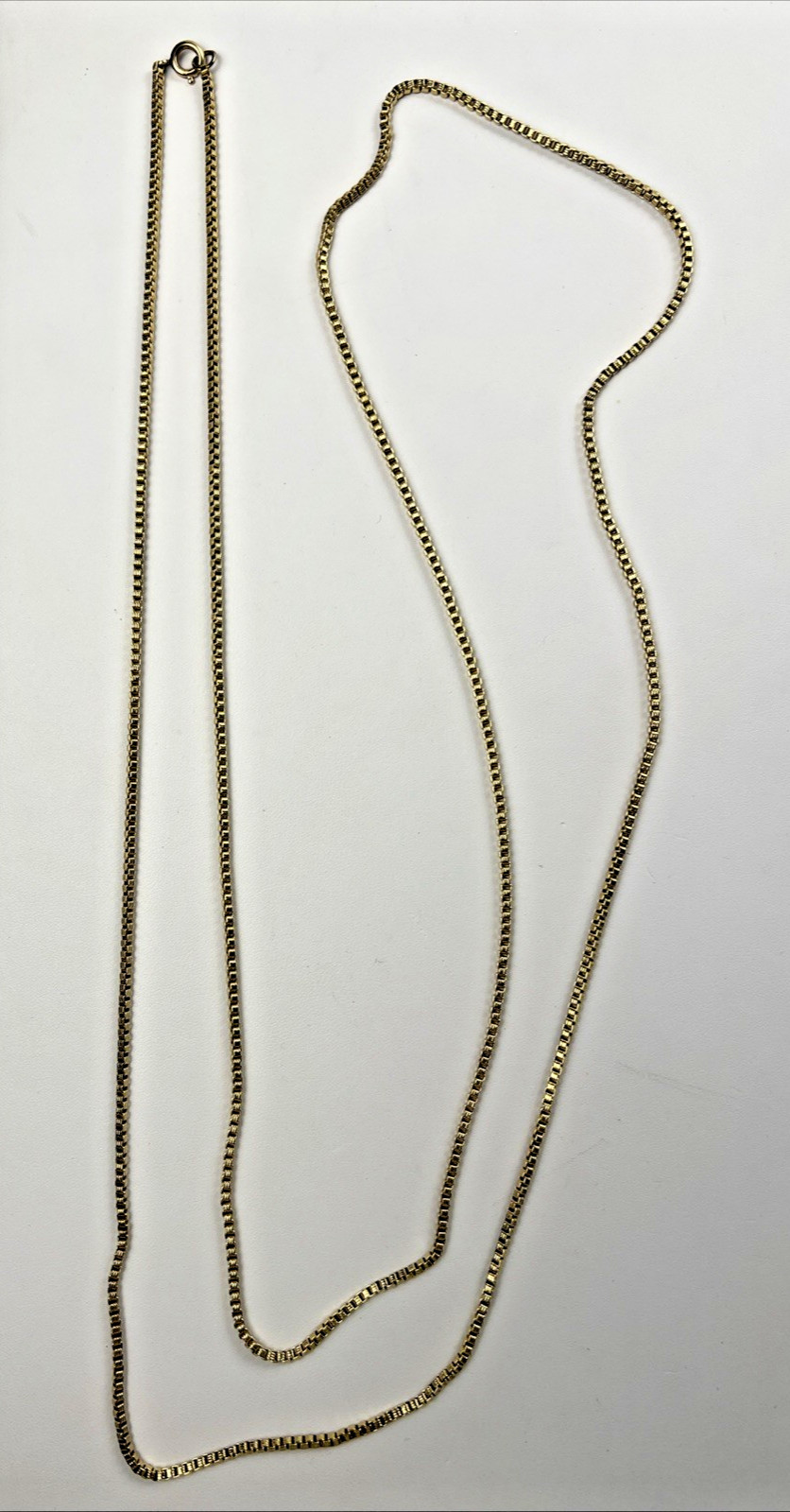 Vintage 1/20 12K Gold Filled Venetian Link Box Chain 54″ long