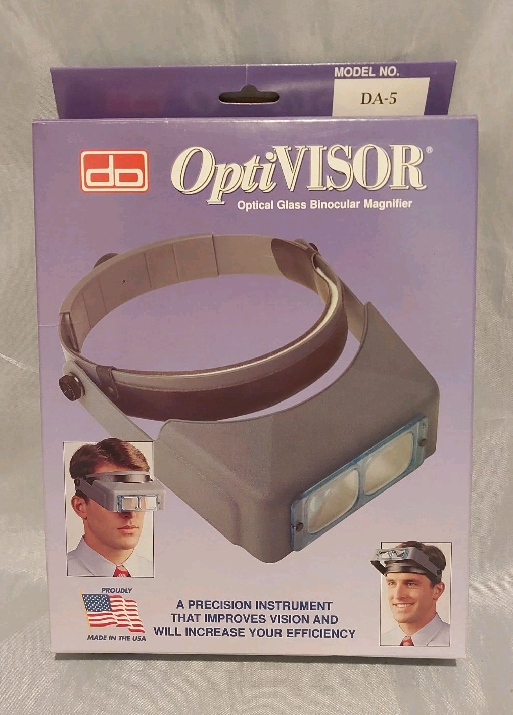 Optivisor- Optical Glass Binocular Magnifier- Model DA-5 with 2.5x Magnification
