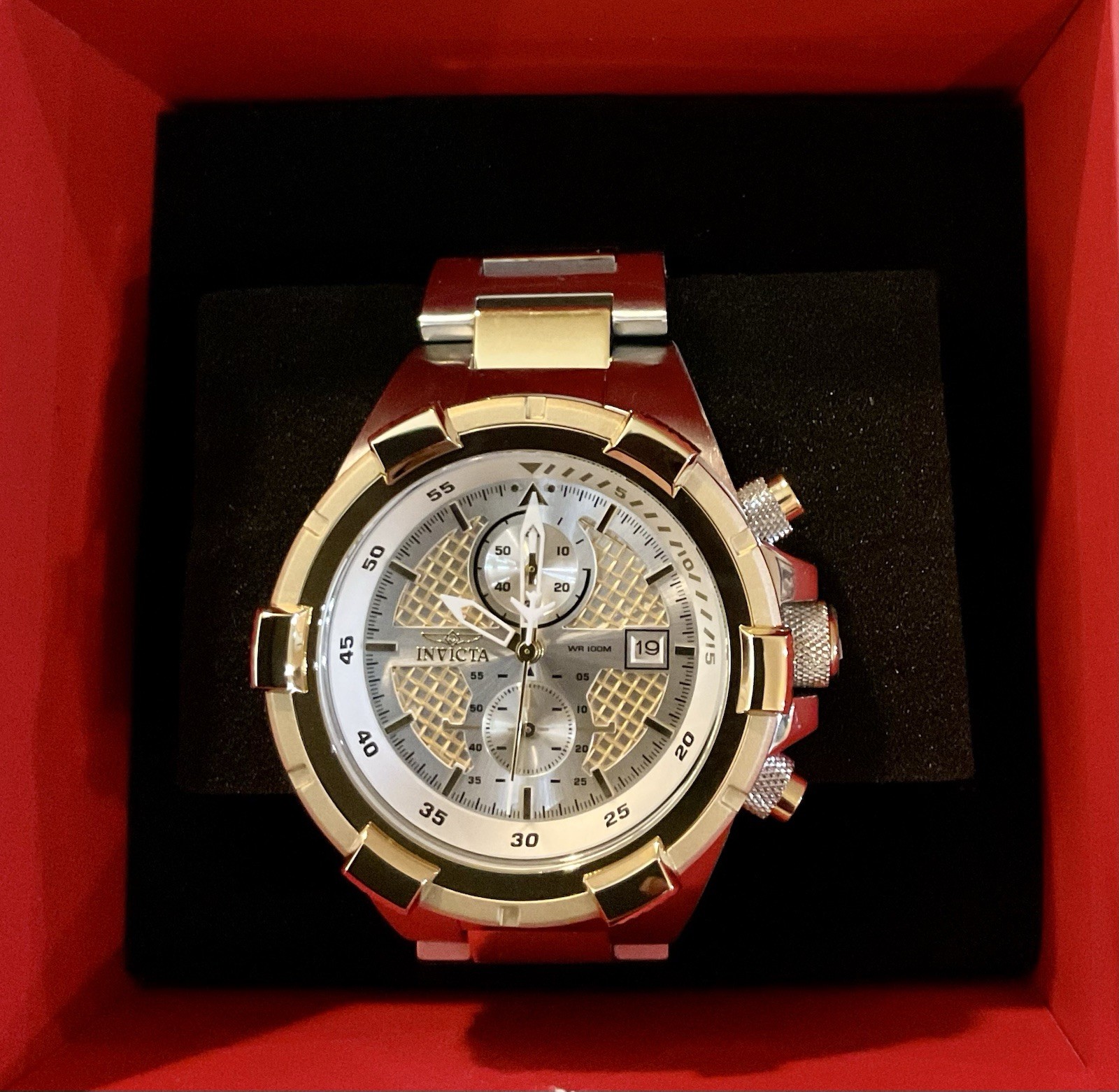 Invicta Aviator Falcon Men’s Watch 50.5mm Steel/Gold (28120)