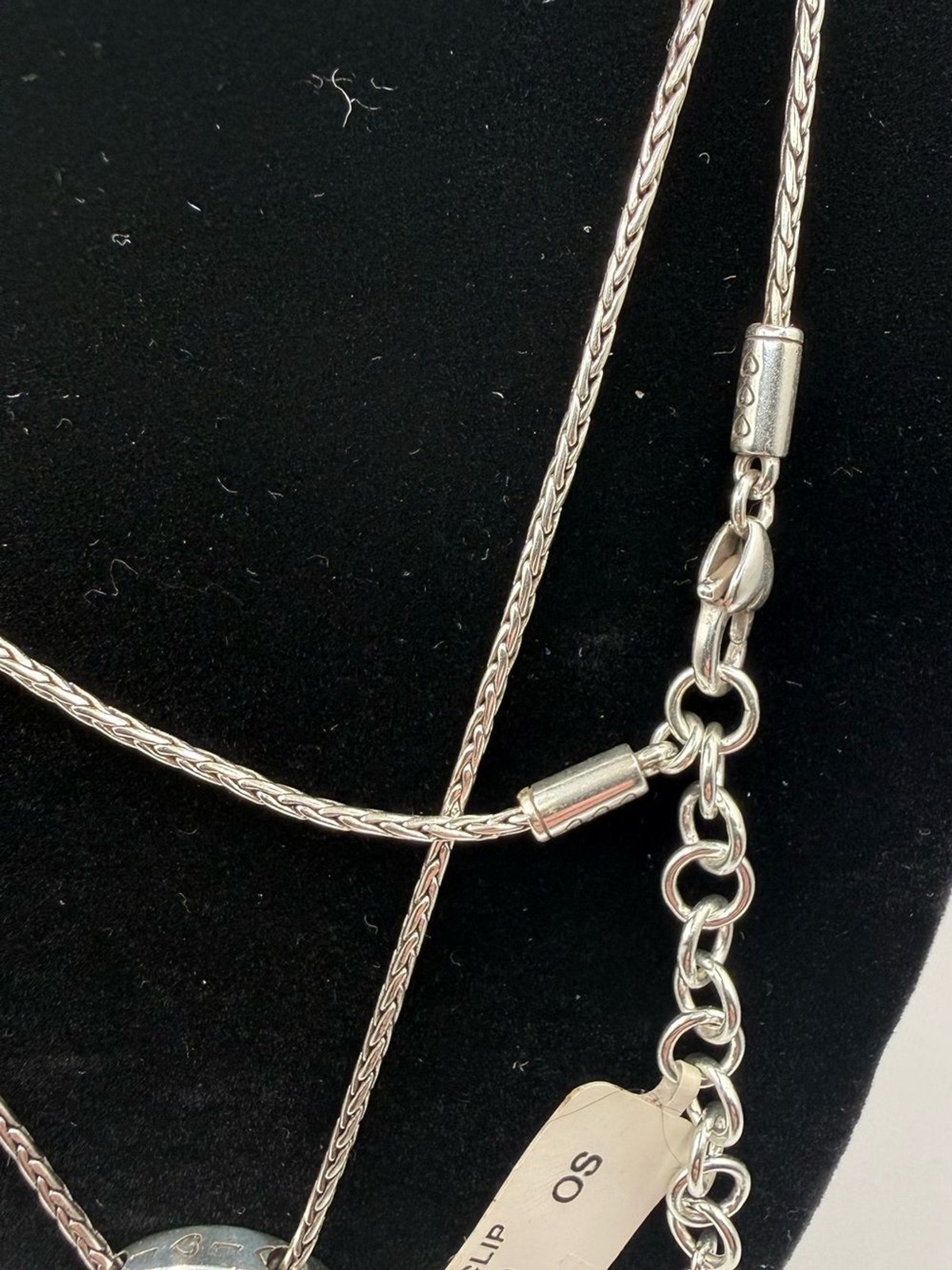 Brighton Badge Clip Necklace Lanyard NWT Silver Heart ID Holder