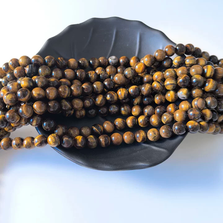 10 Strand Natural Tiger Eye Stone Round Spacer Loose Beads 10mm DIY Jewelry SWC0