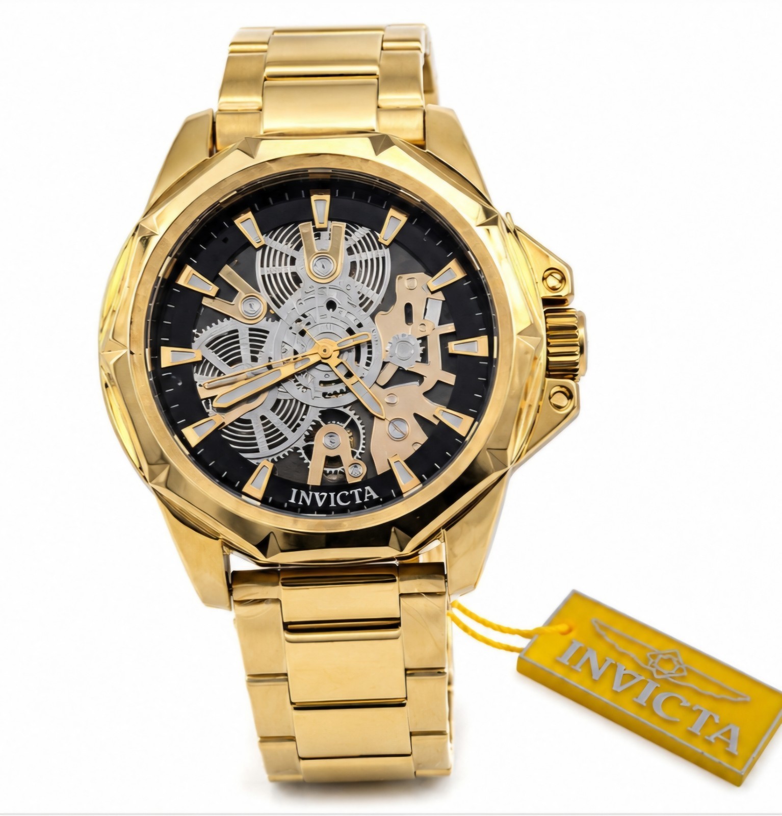 Invicta 50380 Men’s Objet D Vellic Art Skeleton Dial Quartz Watch Stainless New