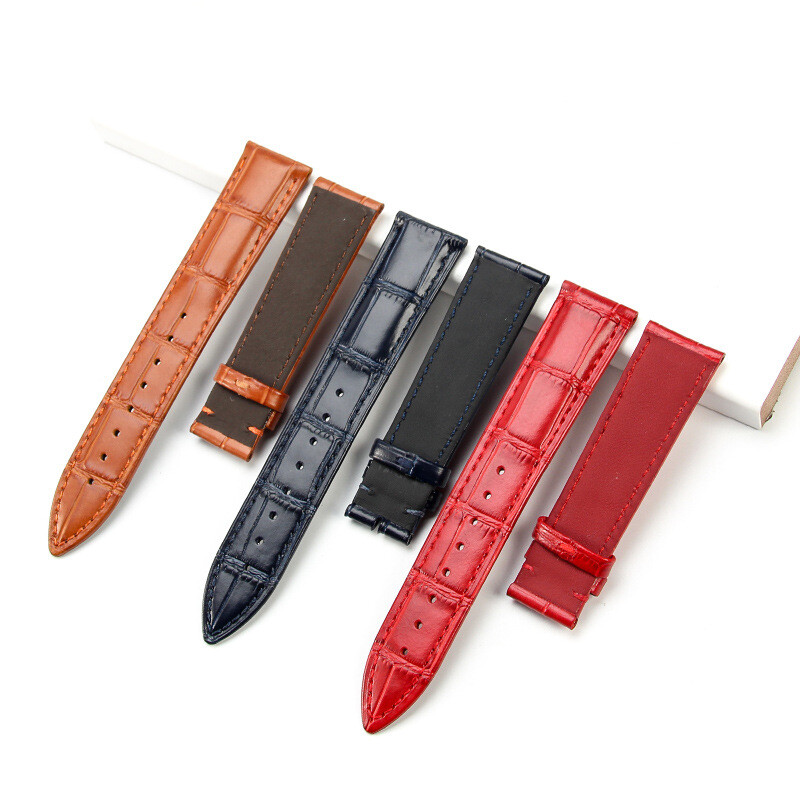 High Quality First Layer Cowhide Leather Watch Band Strap Without Buckle 12-24mm