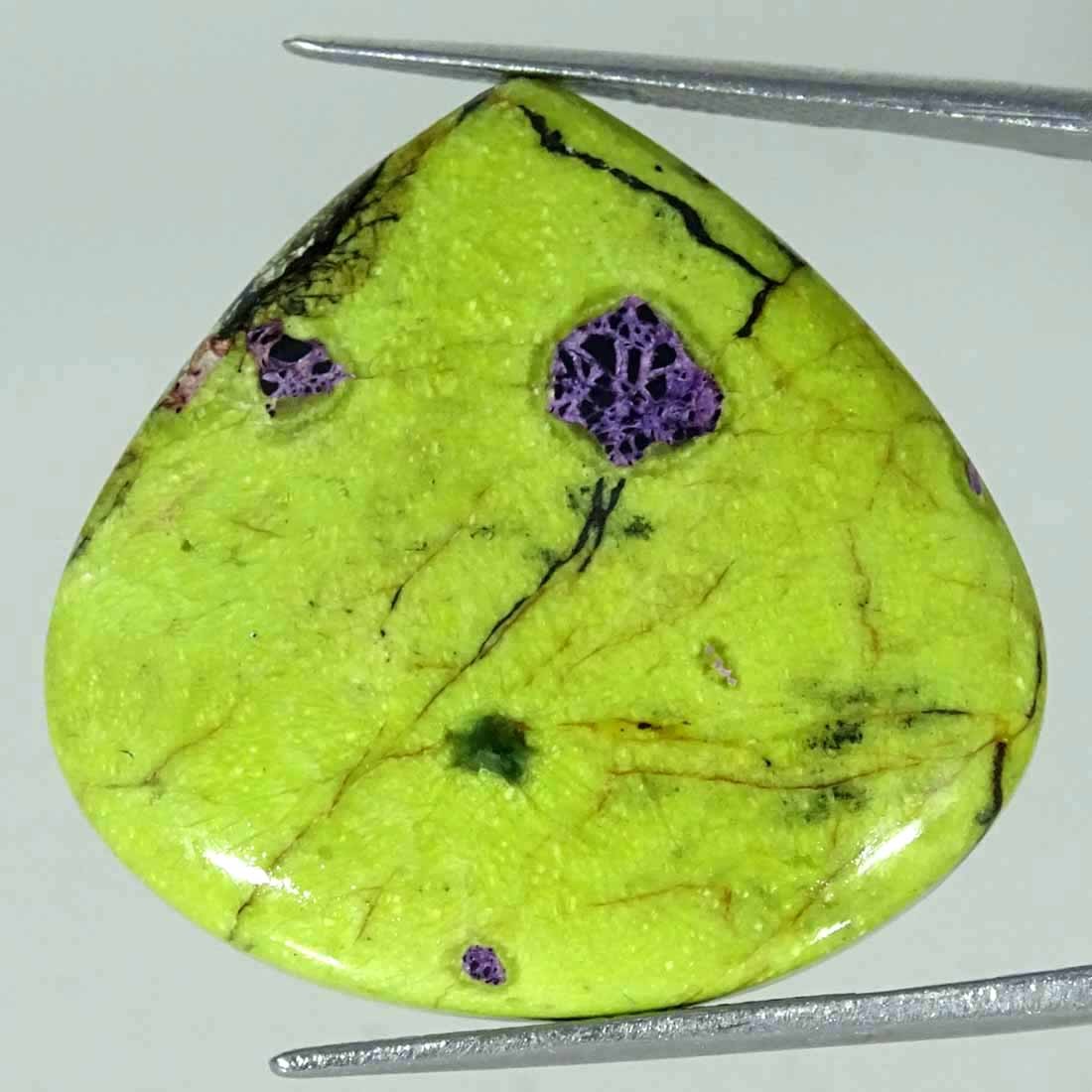 34.70Cts Natural Atlantasite Pear Cabochon Loose Gemstone 32x30x5mm