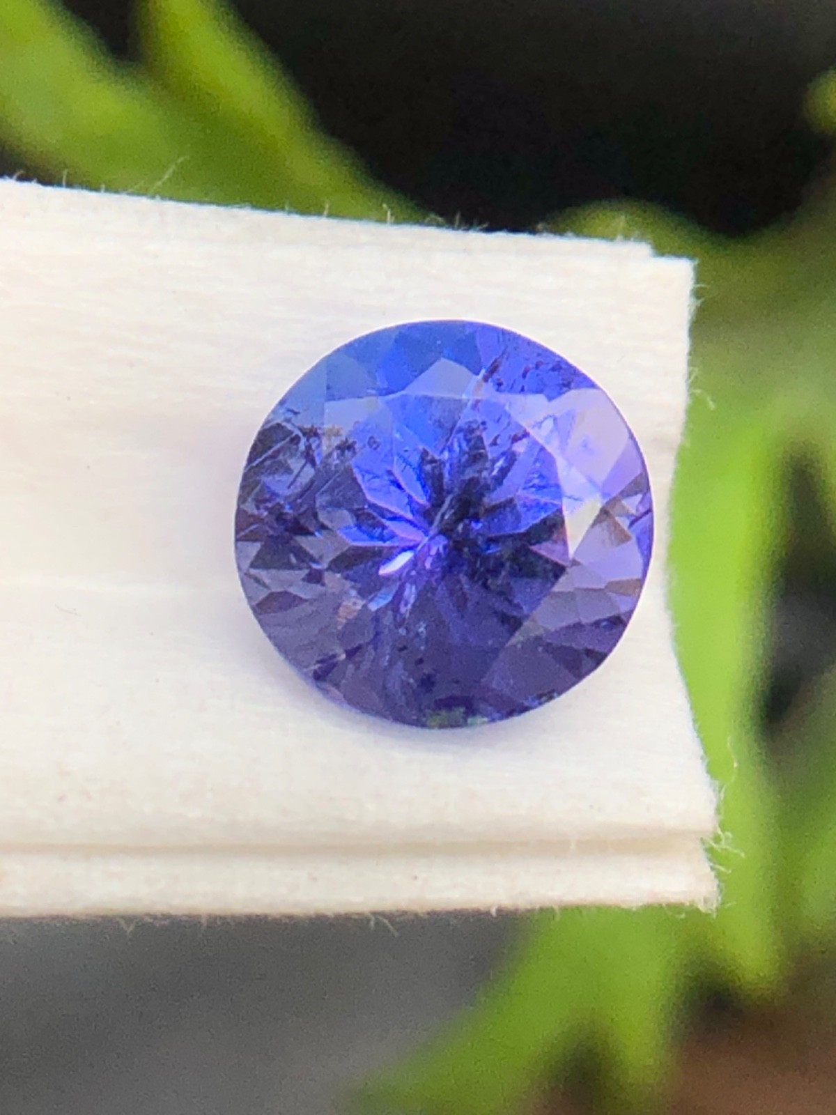 6 MM Natural Purple Blue Tanzanite Round Cut Inclusion Loose Gemstone