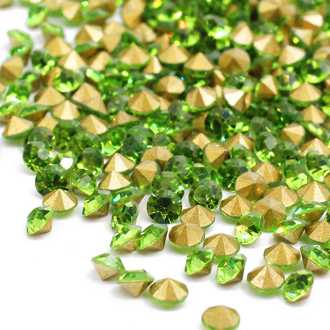 10 Bag Faceted Glass Pointed Rhinestone Findings Back Plated 1.9~2mm 1440pcs/Bag