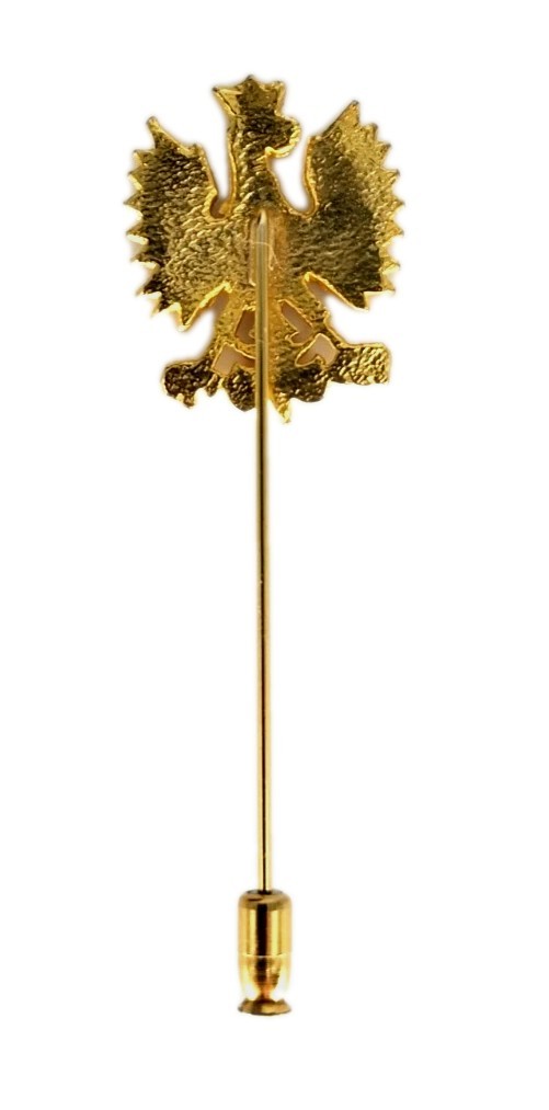 VTG-1960’s-70’s Polish Gold Tone Crowned Eagle Stick pin 2-3/4″ Length