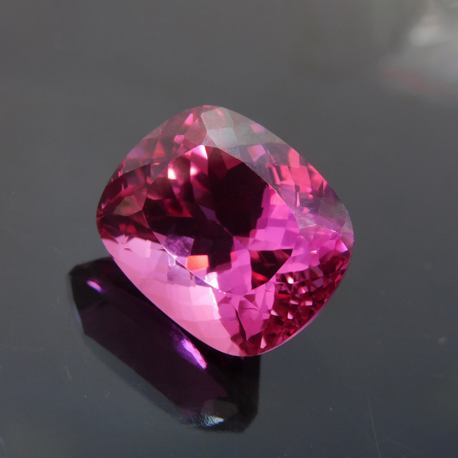 CERTIFIED Natural Pink Sapphire 26.25 Ct Enhanced Loose Gemstone Cushion Cut