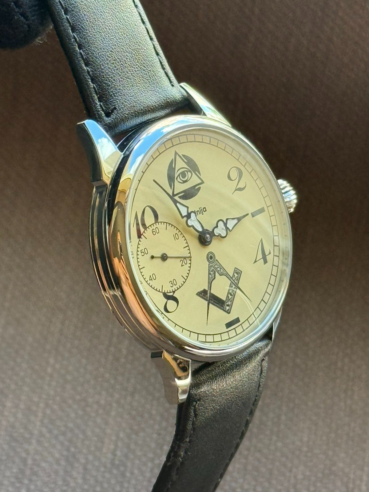 Molnija Masonic Watch Mechanical USSR Soviet Freemason Symbol Old Vintage Pocket