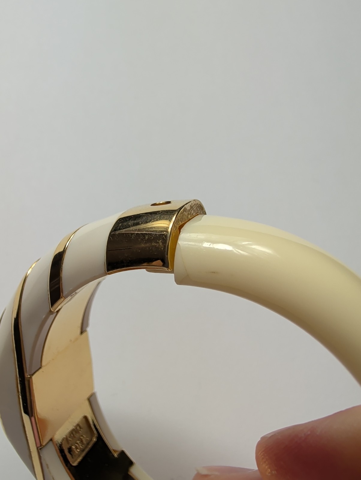 Vintage Lucerne Swiss Mechanical Bangle Watch Women’s Gold Tone White Modern