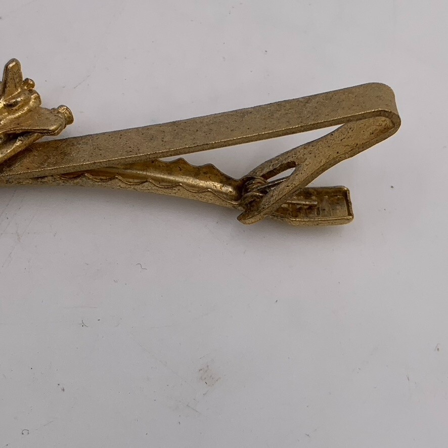 NASA Space Shuttle Rocket Launch Challenger Tie Bar 2″ Gold Tone Strong Clip