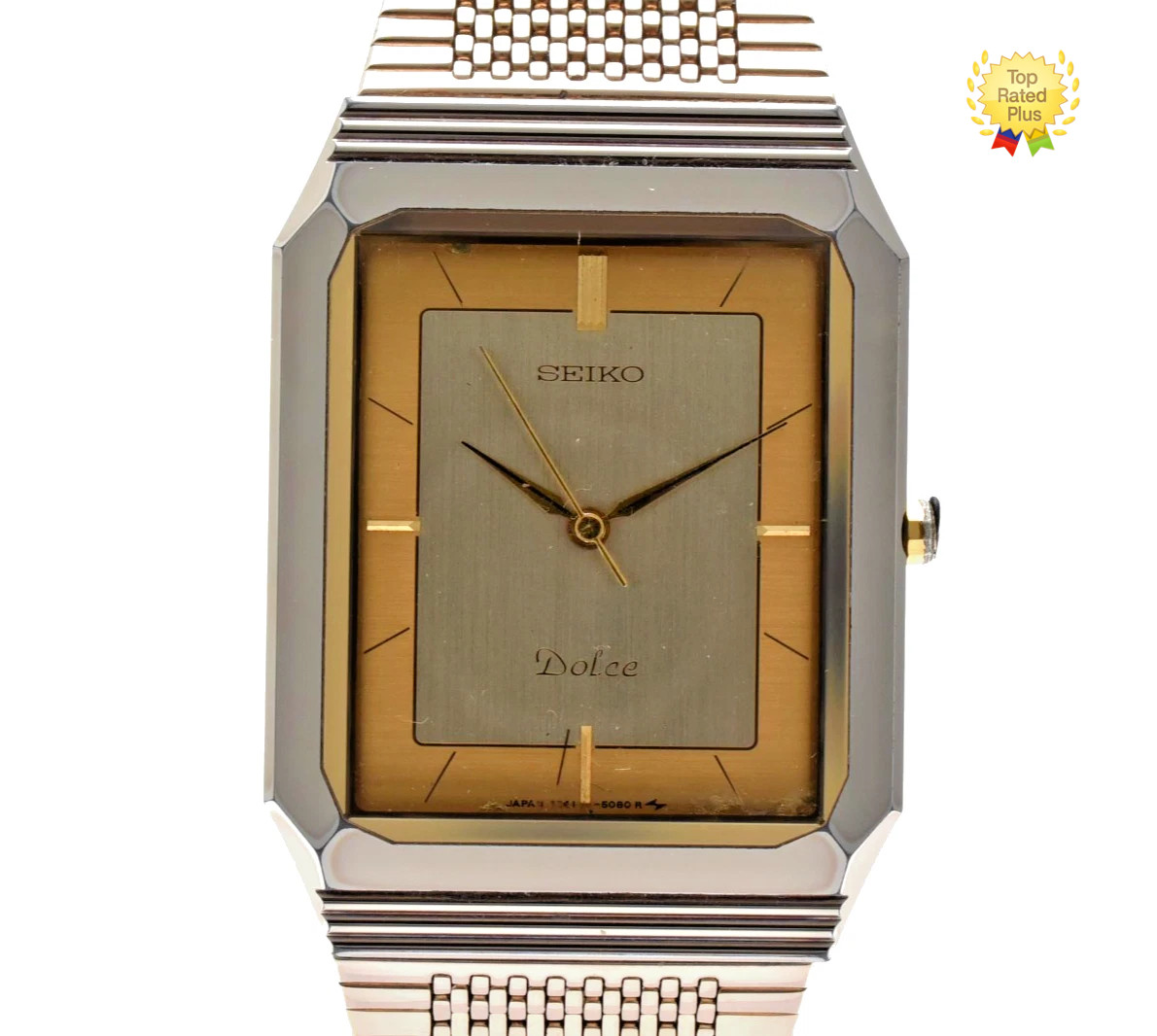【EXC＋5】Vintage SEIKO Dolce 7741-508A Square Tank Quartz Men’s Watch Japan