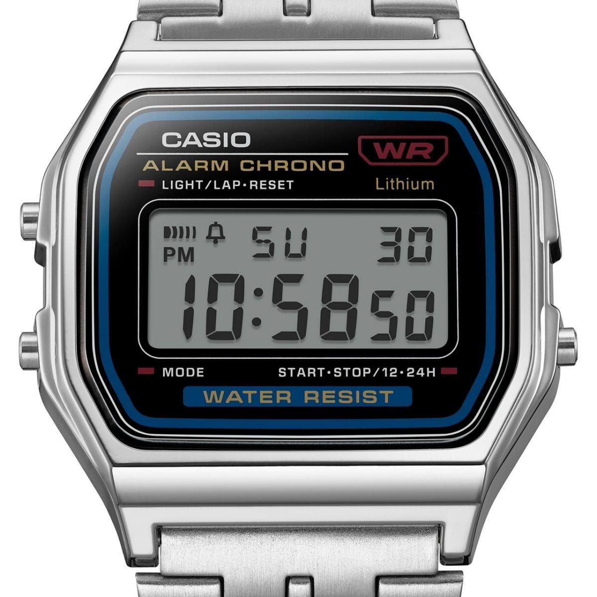 Casio A159WA-N1JH Retro Digital Watch Silver Stainless Steel JDM NEW JAPAN